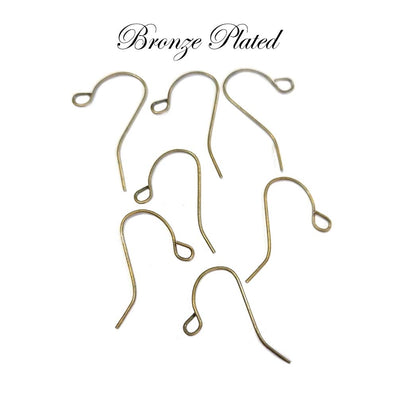 100Pcs/Lot 20x17mm Bronze Plated,Earring Wires Earrings Hooks for DIY Jewelry Making Findings Accessories