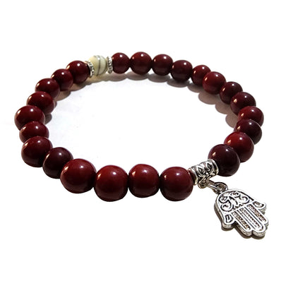 BUY COMBO OR INDIVIDUAL Marron Dark Red AND WHITE FASHION BRACELETS, EASY TO FIT IN HAND