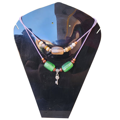 50 PCS BULK LOT VINTAGE OLD TRADE PLAIN LARGE HOLE GLASS BEADS, MATT PEACH COLOR