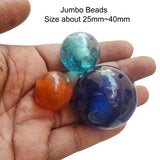 500/Grams package, Largest size glass beads round,  pcs not counted