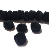 100 Pcs, Black sponge beads for crafts and jewelry making , size about 20mm