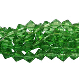 Loose 100/Pcs Green Fire polished non faceted crystal glass beads in size about 7mm