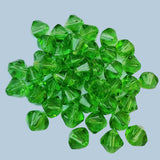 Loose 100/Pcs Green Fire polished non faceted crystal glass beads in size about 7mm