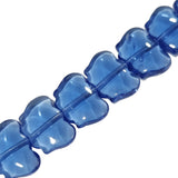 10 Pcs Pkg. Loose/string Crystal Glass Beads Butterfly Light Blue color in size about 20x15mm