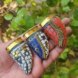 Set of 3 Pcs Stunning Tibetan Necklace making Pendant, 3 different Colors Dagger tusk Pendant