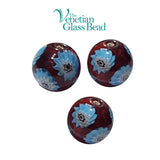 10 Pcs Package Venetian Beads for jewelry jewelry making in size about 12mm, dark red color base