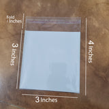 3x4mm INCHES' SELF LOCK WHITE BASE POLY BAG SOLD BY 100 PIECES PACK