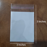 100 Pcs in 5x3 inches size Self Lock Jewelry packing Materials