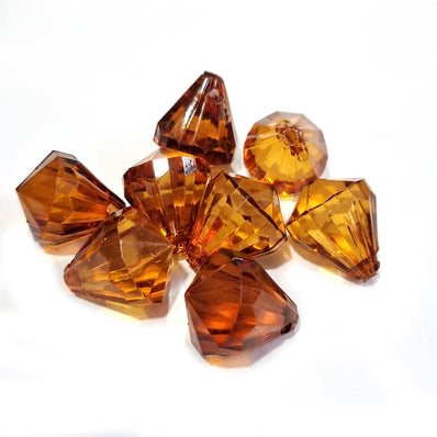 100grms pkg. large size faceted Acrylic Beads for crafts and other decorative items