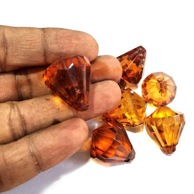 100grms pkg. large size faceted Acrylic Beads for crafts and other decorative items