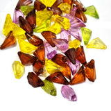Sold Per Pack of 100 Grams, 18x10mm Mix Assortment Acrylic Transparent Bead Charm