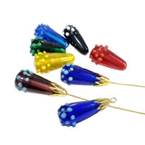 14 Pcs Artistic Lampwork Beads Set of 7 Colors (each color 2 pcs)
