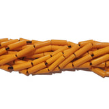 Orange tube beads size about 4x14mm, Sold Per strand of 16 Incehs