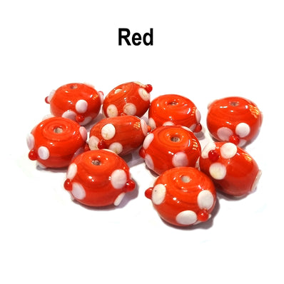 20 Pcs, More Color Choice Petal Flower handmade glass beads in Size about 14x8mm size