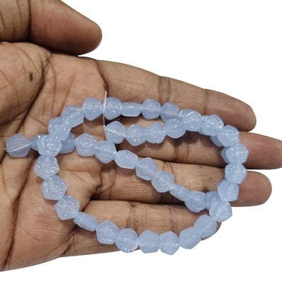 Sky Blue Flower Beads SUPER FINE FINISH HIGH QUALITY CZECHOSLOVAKIAN (CZECH REP.) CRYSTAL BEADS