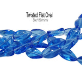 BLUE' SUPER FINE FINISH HIGH QUALITY CZECHOSLOVAKIAN (CZECH REP.) CRYSTAL GLASS BEADS SOLD BY PER LINE PACK