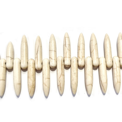 Sale !!! Per Line/String White Pointy Tooth Beads Claw Beads Tusk Beads Approx 88 Beads