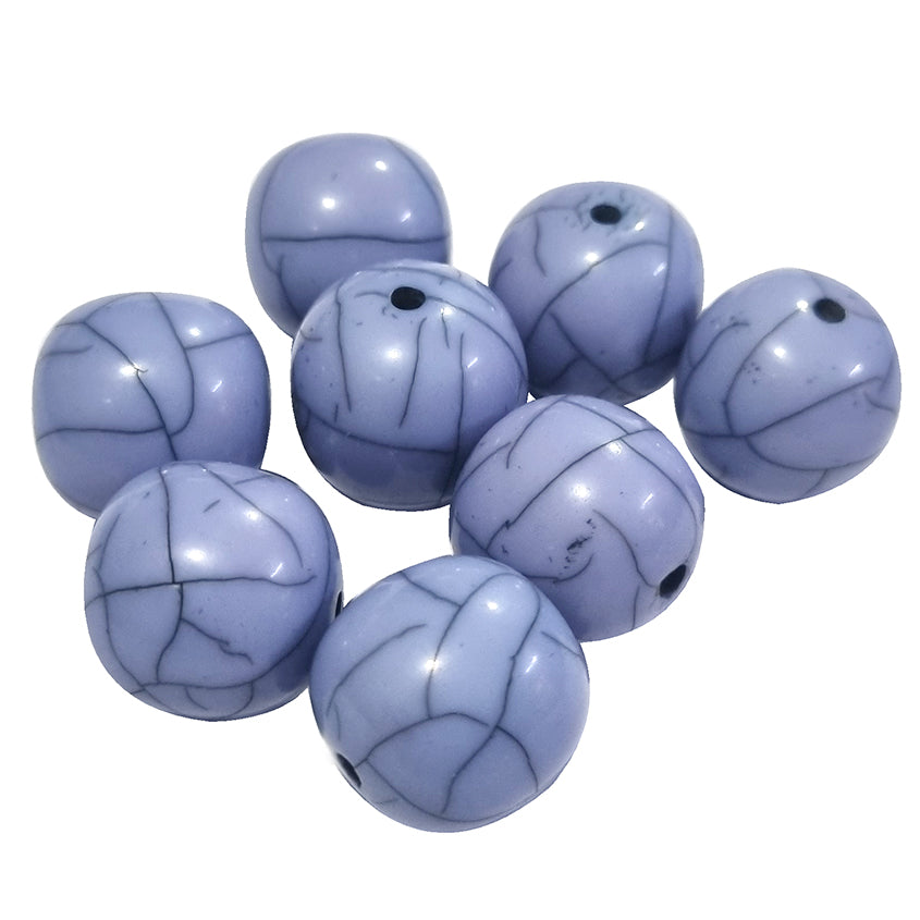 10 Pcs Pack Size about 20mm,Round, Resin Beads, Sky Blue Color,