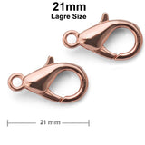 10 PIECES PACK' GOLD POLISHED LOBSTER CLASP' 21X12 MM' Rose Gold plated