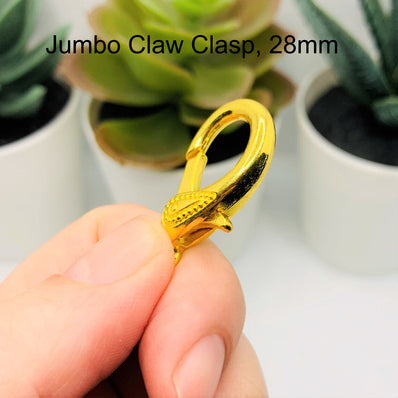 2 PIECES PACK' TIBETIAN STYLE LOBSTER CLASP' GOLD POLISHED