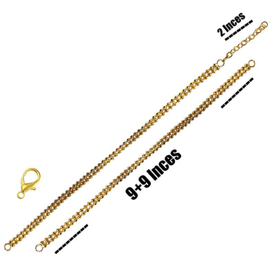 22 INCHES LONG' FANCY JEWELRY CHAIN BEST QUALITY LONG LASTING GOLD