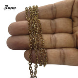5 Meters Antique gold plated chain for jewelry making size approx 3mm
