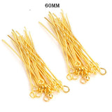 50 GRAMS PACK GOLD PLATED EYE PINS SIZE APPROX 60mm LONG