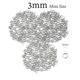 3000 Pcs Pack, small size 3mm Silver Rhodium plated jump ring for jewelry making