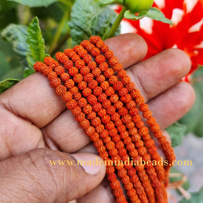 3mm Size 100% Original Indonesia, 108+1 Beads Panch Mukhi Rudraksha Japa Mala, without knotted