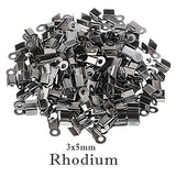 200 Pcs small size cord end tips crimp findings fastener jewelry making raw materials