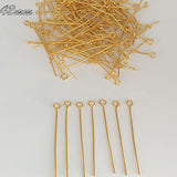 50 Gram Pack 42mm Long Gold Plated Eye Pins for jewellery Making Gold Plated