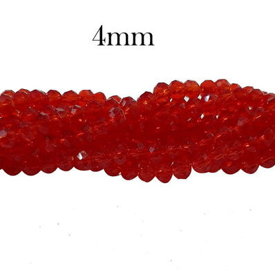 2 Strands lines Crystal Faceted Rondelle Beads 4mm,Glass Beads For Jewelry Making one strands has about 140~144 Beads