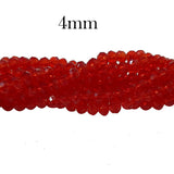 2 Strands lines Crystal Faceted Rondelle Beads 4mm,Glass Beads For Jewelry Making one strands has about 140~144 Beads