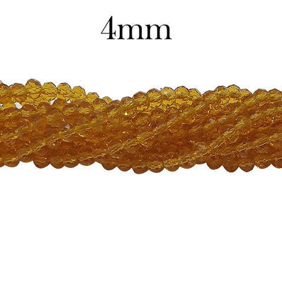 3 Strands line Crystal Faceted Rondelle Beads 4mm,Glass Beads For Jewelry Making one strands has about 140~144 Beads