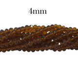 3 Strands line Crystal Faceted Rondelle Beads 4mm,Glass Beads For Jewelry Making one strands has about 140~144 Beads