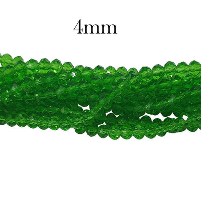 3 Strands line Crystal Faceted Rondelle Beads 4mm,Glass Beads For Jewelry Making one strands has about 140~144 Beads