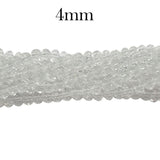 3 Strands line Crystal Faceted Rondelle Beads 4mm,Glass Beads For Jewelry Making one strands has about 140~144 Beads