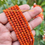4mm Size 100% Original Indonesia, 108+1 Beads Panch Mukhi Rudraksha Japa Mala, without knotted