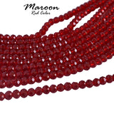 3 Strands line Crystal Faceted Rondelle Beads 4mm,Glass Beads For Jewelry Making one strands has about 140~144 Beads