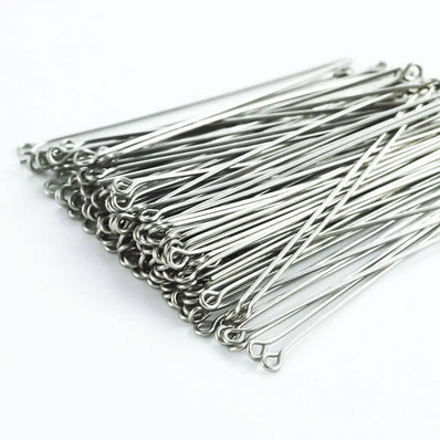 500/Gram Pkg. Stainless Stell Eye Pins for jewelry making 60mm Silver Plated