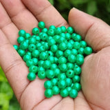 100 GRAM PACK, ABOUT 850-900 BEADS '6 MM' HIGH QUALITY ACRYLIC PEARL FLUX BEADS FOR JEWELRY AND CRAFT, FOR BULK QUANTITY ORDER GET SPECIAL RATE