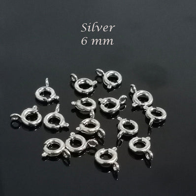 6 MM ROUND CLASPS, SOLD BY 10 PIECES PACK