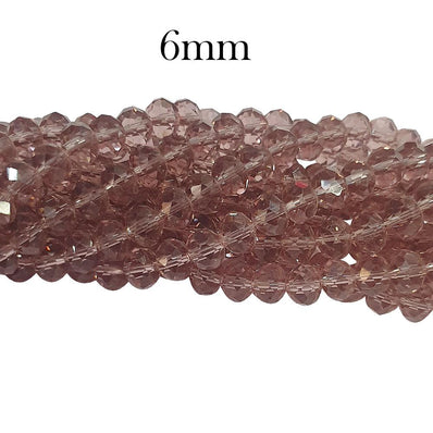 2 Strands line Crystal Faceted Rondelle Beads 6mm,Glass Beads For Jewelry Making one strands has about 170 Beads
