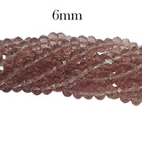 2 Strands line Crystal Faceted Rondelle Beads 6mm,Glass Beads For Jewelry Making one strands has about 95~99 Beads