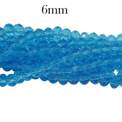 2 Strands line Crystal Faceted Rondelle Beads 6mm,Glass Beads For Jewelry Making one strands has about 170 Beads