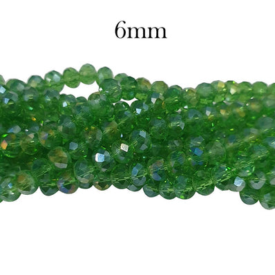 2 Strands line Crystal Faceted Rondelle Beads 6mm,Glass Beads For Jewelry Making one strands has about 170 Beads