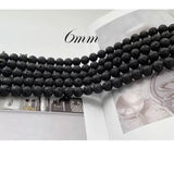 6 MM SIZE' LAVA BEADS' 62-63 BEADS APPROX SOLD BY PER LINE PACK