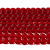 3/STRING, 6MM, ROUND SHAPE, CRYSTAL BEADS FOR JEWELRY MAKING, APPROX 210~215 BEADS IN 3 STRINGS, Red Matt Finish