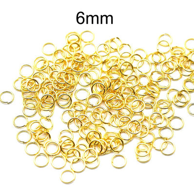 5mm Rose Gold Jump Rings 21 Gauge Iron Based Alloy 100pcs 5mm X