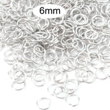 1000 Pcs Pkg.,6mm, Open Jump Ring Silver Pated  Sold Per Pack